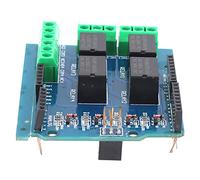 Aolidsive Module Relais 4 Canaux, Carte D'Extension, DC5V | Interface de blindage empilable, contrôle d\'entraînement élevé 3,3 V ou 5 V, indicateur rouge intégré, trous de montage à
