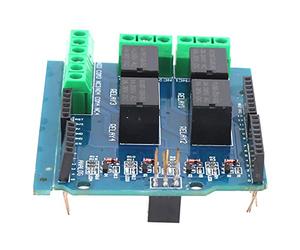 Aolidsive Module Relais 4 Canaux, Carte D'Extension, DC5V | Interface de blindage empilable, contrôle d\'entraînement élevé 3,3 V ou 5 V, indicateur rouge intégré, trous de montage à