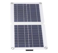 Aolidsive Panneau Solaire Pliable Polycristallin 10W 18V Double USB | Chargeur d\'entretien sur le toit de la voiture, sortie USB régulée 5V, pinces et prise allume-cigare, monté sur ventouse