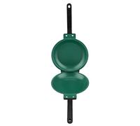 Aolidsive Poêle à Frire Double Face 7,6 Pouces Revêtement en Acier Titane | Manche en Bois, Compatible avec Cuisinière à Gaz, Appareil à Crêpes, Pain grillé, œuf Frit, Nettoyage Facile, Ustensile de