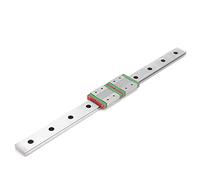 Aolidsive Rail Linéaire en Acier Inoxydable, Double Bloc Coulissant, Guide Linéaire MGW12C 400 Mm avec 2 Chariots de Montage M4 X 8 pour Machines-outils CNC, Imprimantes 3D, Utilisation Automatisée
