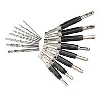 Aolidsive Set de Perçage pour Charnières Auto-centrantes, Foret en Aluminium avec Trous Latéraux D'évacuation des Copeaux pour Installation de Portes et Fenêtres