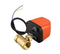 Aolidsive Vanne à Bille électrique, Normalement Fermée, 3/4 Pouce Laiton | Commande CC à deux fils pour l\'eau, entraînement par moteur synchrone 8 N·m, boîtier IP54 pour commandes exposées aux