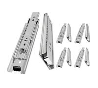 AOLISHENG Glissiere pour tiroir 350 mm Glissière de tiroir latéral rail coulissant coulisse tiroir sortie totale à bille pour placard et cuisine 45 kg Charge Argent 5 Paire(10 pièces)