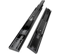 AOLISHENG Glissiere pour tiroir avec amortisseur 350 mm rail coulissant latéral coulisse tiroir sortie totale glissières à bille pour placard et cuisine 45 kg Charge 1 Paire(2 pièces)