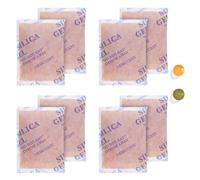 Aolso 8pcs Sachets DéShydratants, 50g Paquets Silica Gel Sachet, orange Absorbeur d'humidité, Gel de Silice Anti Humidité pour VêTements Produits électroniques, les Aliments, les Bijoux