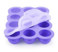 Aolso Boîte de conservation des aliments, 12 compartiments pour congélateur d'aliments, Stockage De Nourriture Plateau de Congélateur avec Couvercle Hermétique (violet)