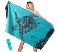 Aonext Grande serviette de plage en microfibre 100 x 200 cm, résistant au sable, séchage rapide XXL, pour plage, gym, voyage