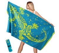 Aonext Grande serviette de plage en microfibre 100 x 200 cm, résistant au sable, séchage rapide XXL, pour plage, gym, voyage