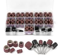 AOOSU 144Pcs Tambour De Ponçage avec Boîte Gratuite, Manchons Abrasifs