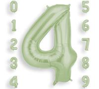 AOOSU Ballon Chiffre 4 Vert Olive | Ballon Anniversaire 4 An 101cm | Numéro de Ballons | Décoratif Ballons | D'hélium Decoration Anniversaire Fête Vacances Ans Anniversaires