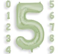 AOOSU Ballon Chiffre 5 Vert Olive | Ballon Anniversaire 5 An 101cm | Numéro de Ballons | Décoratif Ballons | D'hélium Decoration Anniversaire Fête Vacances Ans Anniversaires