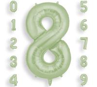 AOOSU Ballon Chiffre 8 Vert Olive | Ballon Anniversaire 8 An 101cm | Numéro de Ballons | Décoratif Ballons | D'hélium Decoration Anniversaire Fête Vacances Ans Anniversaires