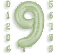 AOOSU Ballon Chiffre 9 Vert Olive | Ballon Anniversaire 9 An 101cm | Numéro de Ballons | Décoratif Ballons | D'hélium Decoration Anniversaire Fête Vacances Ans Anniversaires