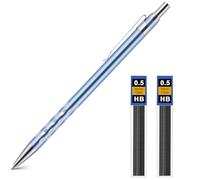 AOOSU Porte-Mine Métal, Crayon Mécanique Métal 0,5mm avec 2 Recharges HB | pour Enfant étudiant Dessin Esquisse Illustration Architecture écriture