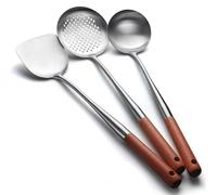 AOOSY Ensemble de 3 ustensiles de cuisine en acier inoxydable - Passe au lave-vaisselle - Pour la cuisine