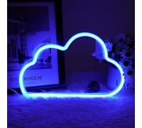 AOOTE Lampe Néon LED en Forme de Nuage, Enseigne Lumineuse Neon Deco, Néon Décoration Murale, Neon Signe pour Décoration Murale, Chambre à Coucher, Bar, Mariage, Fête, Anniversaire