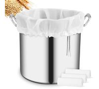 AOOTE Sac de Filtration Réutilisable,3pcs 200 Mesh Sac de Brassage avec Cordon, 60 * 45CM Nylon Sacs Filtrants pour Vin, Bière, Filtre à Fruits, Lait Végétal,Tous Les Grains de Brassage