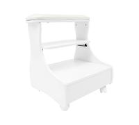 AOOUNGM Chaise de pédicure, Tabouret de pédicure mobile avec étagère, support de pieds pour la beauté, support de jambe pour soins des pieds pour spa, salon, massage, Blanc (Blanc)