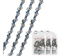 AOOWU Chaînes de Tronçonneuse Faible Rebond 3/8" LP 52 maillons, 1,1mm Lot de 3 Chaîne de Tronçonneuse, Chaîne de Rechange à Faible Rebond, Compatible avec DUC353Z, DUC355Z, EA3200S, UC3541A
