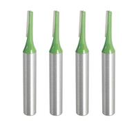Aopin Lot de 4 fraises à défoncer - 3 mm de diamètre - Tige de 6 mm de diamètre - Pour le travail du bois - Vertes et argentés