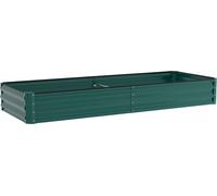 Aopunly Bac de jardin surélevé, Bac à plantes, Bac à herbes Cadre de rehausse 240x90x60cm Vert