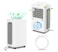 Aopunly Déshumidificateur 26L/jour jusqu'à 30㎡, déshumidificateur incl. réservoir d'eau 4.5L, vidange automatique, minuterie 24H, protection anti-débordement, 43dB, Dehumidifier