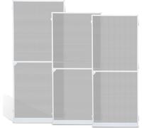 Aopunly Moustiquaire Porte moustiquaire Protection contre les insectes Porte battante avec cadre en aluminium Gaze 120 x 240 cm Blanc