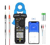 AOPUTTRIVER Pince Ampèremétrique avec Connectivité Bluetooth TRMS 6000 Comptage Mesure de Tension AC/DC sans Contact Gammes de Mesure Appareils de Test Mesure D'ampères, Volts, Capacité, Continuité