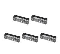 Aoresac Bande de Bornier Double Rangée 15A 600V Couvercle en Plastique M3 | Bloc de Barrière Métallique, Plage de Fils de 0,5 à 1,5 Mm, Boîtier PC, Tournevis Droits et Croisés, éclairage de Pont