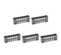 Aoresac Bande de Bornier Double Rangée 15A 600V Couvercle en Plastique M3 | Bloc de Barrière Métallique, Plage de Fils de 0,5 à 1,5 Mm, Boîtier PC, Tournevis Droits et Croisés, éclairage de Pont
