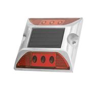 Aoresac Lumière au Sol D'énergie Solaire de LED, Lampe Extérieure Imperméable de Transitoire de Route D'allée, Conçue pour Mener Le Véhicule et Le Piéton la Bonne Direction. (Rouge)