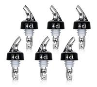 Aoreun Becs à Liqueur, 6 pièces 4cl Bec verseur alcool Auto-Pour Bec verseur alcool Auto-Pour doseur à Alcool pour Le Vin, l'alcool, les Cocktails et L'huile (4cl)