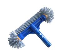 Aoreun Brosse de Piscine Ronde, 33cm/13″ Balai Piscine Brosse, Tête de Brosse de Piscine, Manche en Aluminium, pour Carrelage, Murs & Coins Récalcitrants (sans Perche)