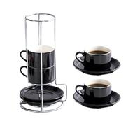 AOSAIXIS Ensemble Élégant De Tasses À Café Et Plats en Céramique, 8 Oz pour Le Plaisir Quotidien, Offrir des Incidents Spéciaux avec Un Ensemble Boissons Bureau Sophistiqué Et Pratique, en Céramique