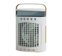 AOSAIXIS Ventilateur Brumisateur Sans Pales Rechargeable USB - Climatiseur Personnel 600 Ml, 3 Vitesses Et Veilleuse 7 Couleurs, Refroidissement Silencieux Portable Pour Bureau, Chambre, Voiture