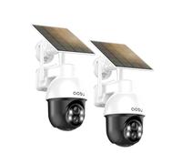 aosu 2K Caméra de Surveillance extérieure avec Panneau Solaire 360° PTZ | 2 Cam, IA Personne, Suivi Automatique, Vision Vocturne, Alarme Lumineuse et Sonore, Vision Nuit Couleur, Sécurité Domicile