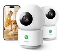 AOSU 2K Caméra Surveillance Intérieure WiFi,Vision Nocturne HD 10m,Détection Humaine AI,Camera IP 360°,Audio Bidirectionnel,pour