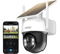AOSU 2K Camera Surveillance WiFi Exterieure sans Fil Camera Solaire WiFi Exterieur, 3MP 360°Panoramique PTZ, Suivi Automatique