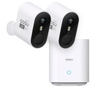 aosu 2K Caméra Surveillance WiFi Extérieure sans Fil, Suivi Inter-Caméras | Autonomie Jusqu’à 240 Jours, Ultra Grand Angle, Audio Bidirectionnel Nuit en Couleur, Adapté Entrées, Garages & Jardins