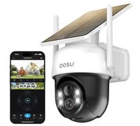 aosu 2K D1 Caméra Exterieure sans Fil Solaire, 360°PTZ Suivi Automatique