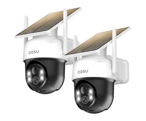 aosu 2K D1 Caméra Surveillance WiFi Exterieure sans Fil Solaire