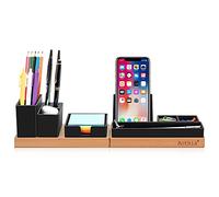 Aothia Organiseur de bureau réglable avec porte-crayons pour téléphone et accessoires de bureau, organisation de bureau, noir