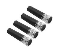 AOWINHIT Bouchon de Vin Sous Vide 4 Pièces avec un Design Durable pour Garder la Fraîcheur du Vin et des Boissons, Silicone Noir et Plastique,