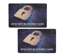 AOWINHIT Carte de Blocage d'identité NFC, Solution de sécurité Ultime, Protège Le Portefeuille pour Un Usage Quotidien, Ensemble de 2 Pièces pour Les Utilisateurs de Cartes Bancaires, Matériau PVC