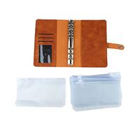 AOWINHIT Classeur Budgétaire A6 avec 12 Pochettes, Conception Durable | Revêtement en cuir synthétique, Anneaux en acier inoxydable, Idéal pour le bureau et l\'école
