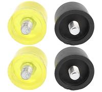 AOWINHIT Jeu de Têtes de Frappe en Caoutchouc, Accessoires de Maillet Durables et Légers pour un Impact Doux, Couleur Jaune et Noire, 2 Unités (Φ30mm)