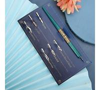 AOWINHIT Set de Stylos Plongeurs avec 6 Plumes, Confortable pour la (Cyan) | Matériau léger, améliore le flux d\'écriture, adapté à la pratique