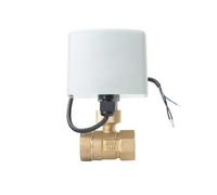 AOXIIUNNH Vanne à sphère motorisée de 1/2", 3/4", 1", 2", 3 fils, 2 commandes AC24 V CA 220 V CC 12 V CC 24 V. Vanne à sphère électrique en laiton, moteur en métal à couple élevé (1")