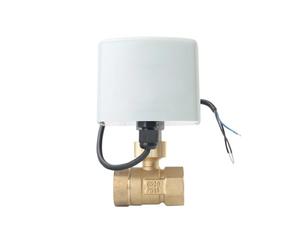 AOXIIUNNH Vanne à sphère motorisée de 1/2", 3/4", 1", 2", 3 fils, 2 commandes AC24 V CA 220 V CC 12 V CC 24 V. Vanne à sphère électrique en laiton, moteur en métal à couple élevé (1")